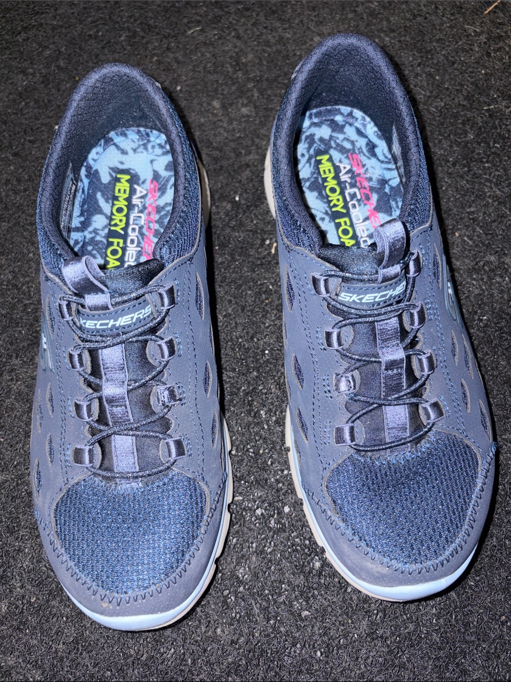 Skechers Women's Light Blue Slip-On Athletic Sneakers